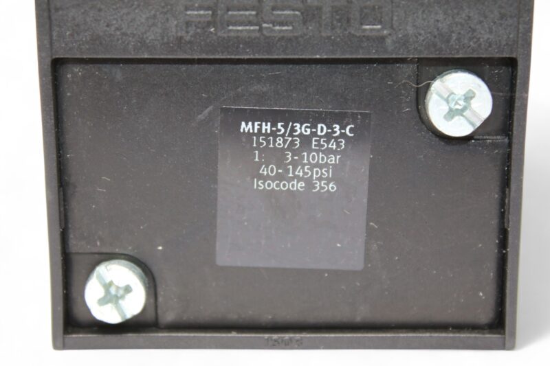 FESTO MFH-5/3G-D-3-C SOLENOID VALVE 151873 - Image 3