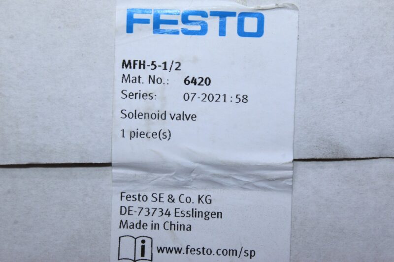 FESTO MFH-5-1/2 Solenoid valve 6420