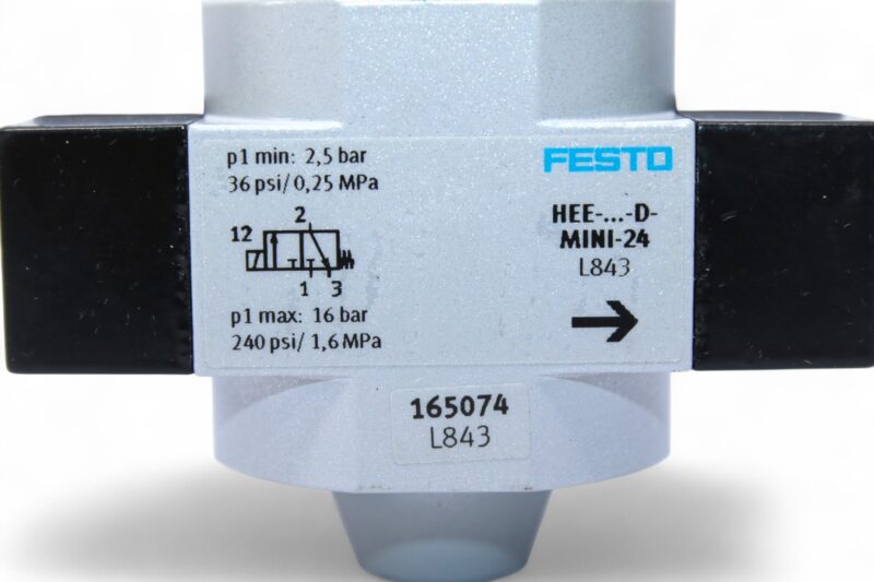 FESTO HEE-3/8-D-MINI-24 ON/OFF VALVE 165074 - Image 3