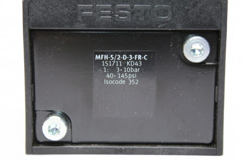 FESTO MFH-5/2-D-3-FR-C SOLENOID VALVE 151711 - Image 2