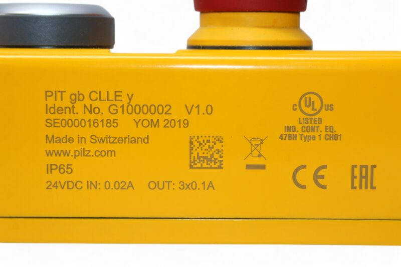 PILZ PIT gb CLLE y PUSHBUTTON UNIT G1000002 - Image 2