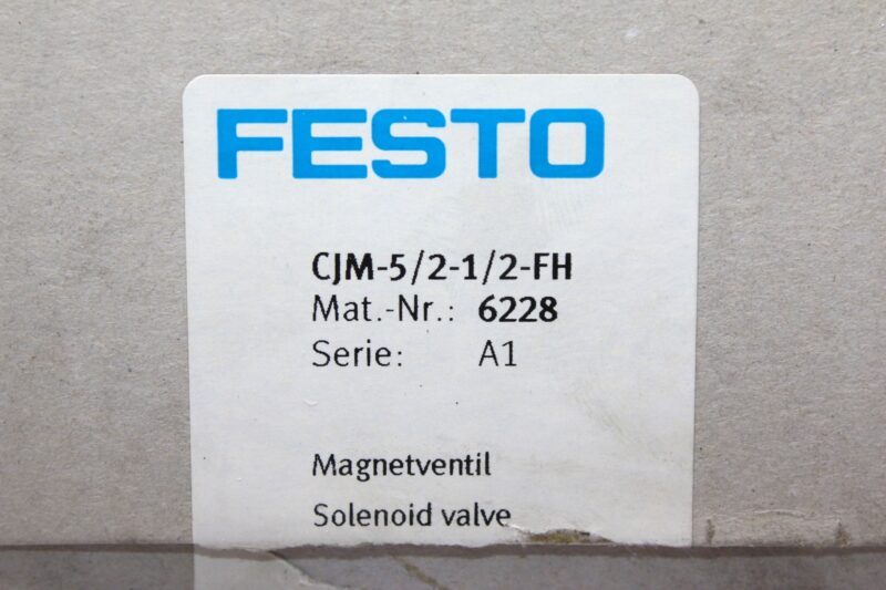 FESTO CJM-5/2-1/2-FH SOLENOID VALVE 6228 - Image 6