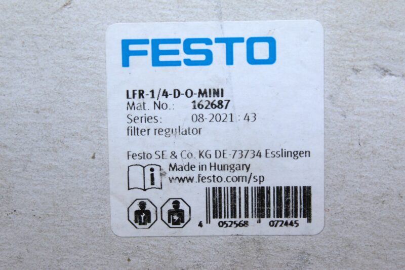 FESTO LFR-1/4-D-O-MINI FITLER REGULATOR 162687 - Image 5