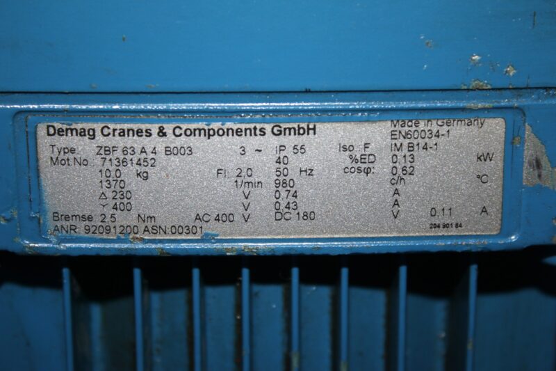 DEMAG ZBF 63 A4 B003 AC MOTOR - Image 2