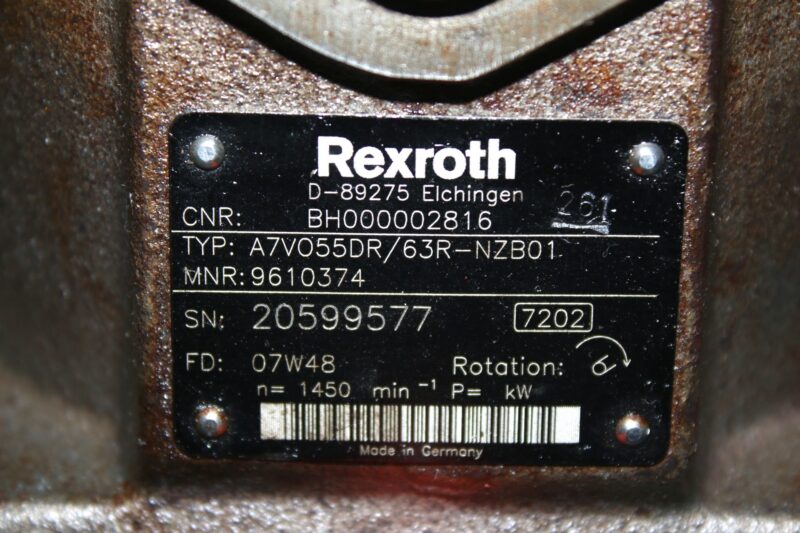 REXROTH A7VO55DR/63R-NZB01 AXIAL PISTON VARIABLE PUMP - Image 2