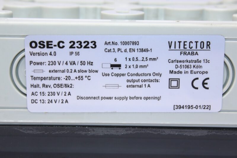 VITECTOR FRABA OSE-C 2323 CONTROL UNIT 10007893 - Image 3