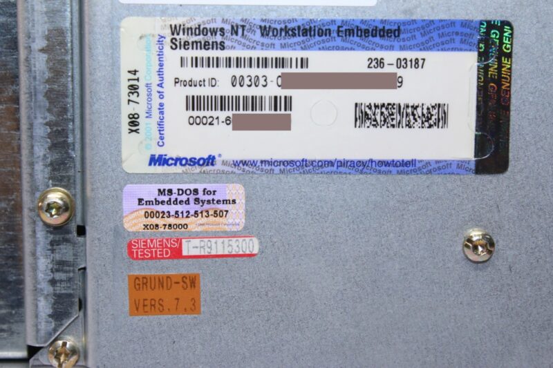 SIEMENS 6FC5203-0AF02-0AA0 OPERATOR PANEL 6FC5253-6BX10-2AF0 SINUMERIK OP 012 - Image 6