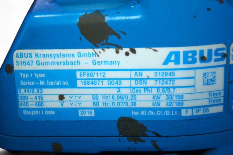 ABUS EF80/112 ELECTRIC MOTOR - Image 2