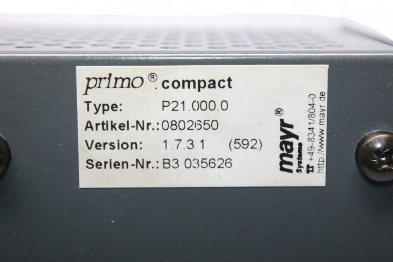MAYR PRIMO COMPACT P21.000.0 DRIVE MODULE 0822650 - Image 2