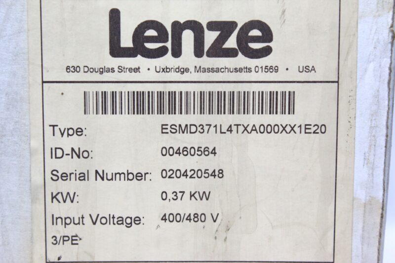 LENZE ESMD371L4TXA FREQUENCY INVERTER DRIVE ESMD371L4TXA000XX1E20 (0.37 KW) - Image 2
