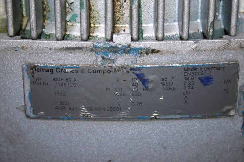 DEMAG KMF 80 A 4 CONICAL-ROTOR BRAKE MOTOR - Image 2