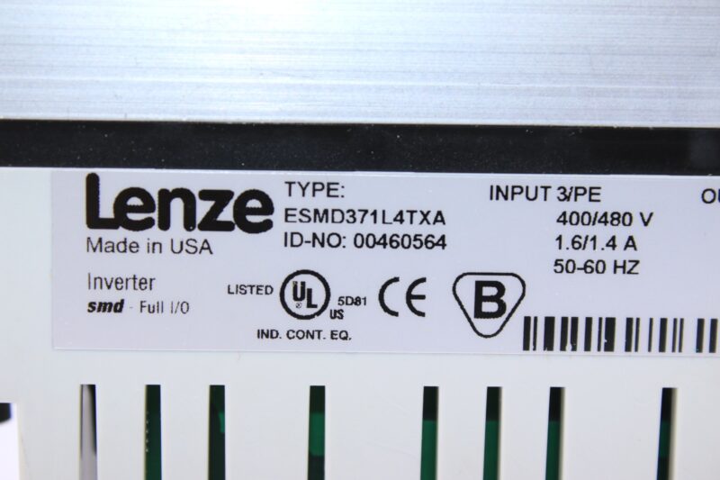 LENZE ESMD371L4TXA FREQUENCY INVERTER DRIVE ESMD371L4TXA000XX1E20 (0.37 KW) - Image 3
