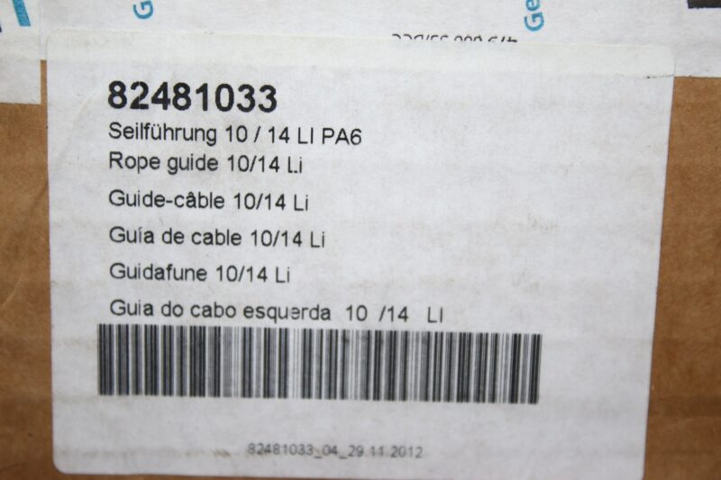 DEMAG 82481033 ROPE GUIDE 10/14L - Image 2