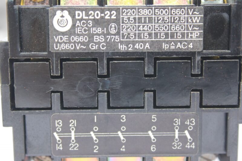 SCHIELE DL20-22 CONTACTOR (220V) - Image 2