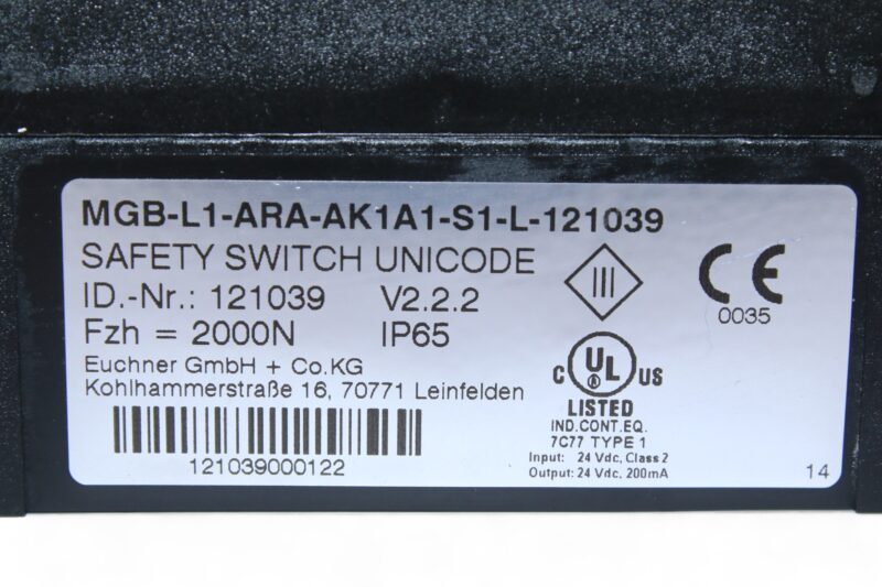 EUCHNER MGB-L1-ARA-AK1A1-S1-L-121039 LOCKING MODULE - Image 2