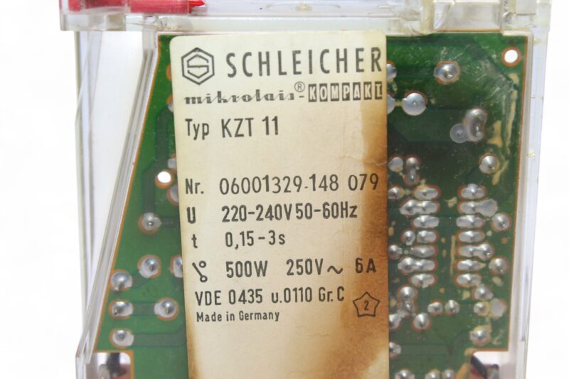 SCHLEICHER KZT 11 TIME RELAY 06001329-148 079 - Image 2