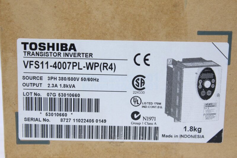 TOSHIBA VFS11-4007PL-WP (R4) TRANSISTOR INVERTER (0.75 KW) - Image 2
