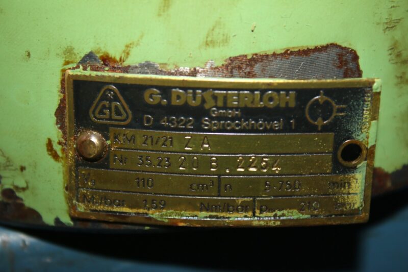 DÜSTERLOH FLUIDTECHNIK KM 21/21 ZA HYDRAULIC MOTOR - Image 2
