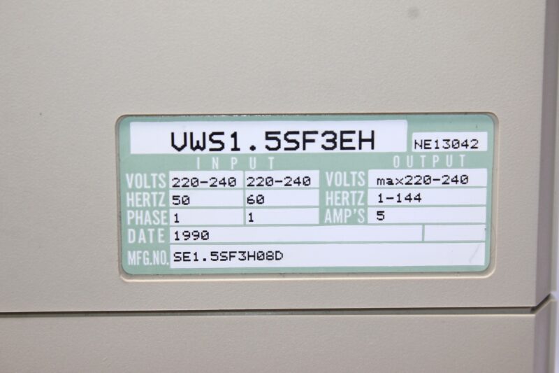 HITACHI VWS1.5SF3EH FREQUENCY CONVERTER - Image 2