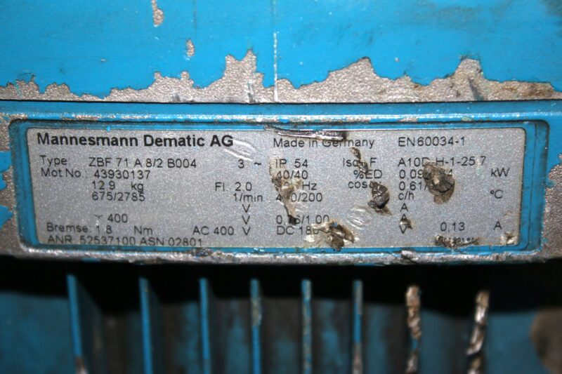 DEMAG ZBF 71 A 8/2 B004 ELECTRIC MOTOR - Image 2