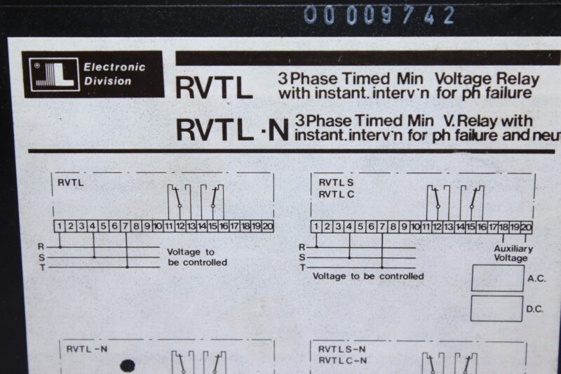 LOVATO 31RVTLN 380 VOLTAGE MONITORING RELAY (380 V) - Image 3