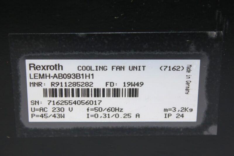 REXROTH LEMH-AB093B1H1 COOLING FAN UNIT R911285282 - Image 2