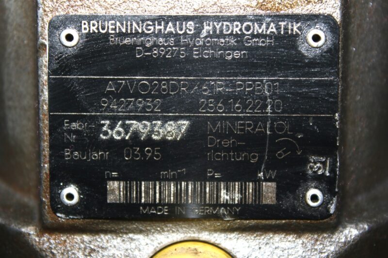 BRUENINGHAUS HYDROMATIK/REXROTH A7V028DR/61R-PPB01 AXIAL PISTON VARIABLE PUMP - Image 2