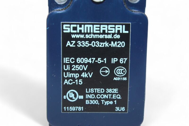SCHMERSAL AZ 335-03ZRK-M20 LIMIT SWITCH 101159781 - Image 2