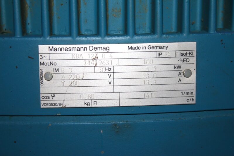 DEMAG KBA 125 B4 CONICAL-ROTOR BRAKE MOTOR - Image 2