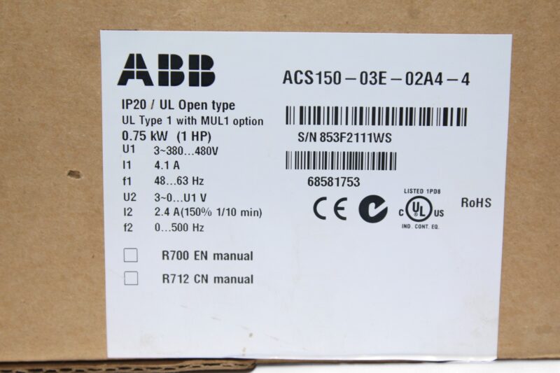 ABB ACS150-03E-02A4-4 FREQUENCY INVERTER - Image 8