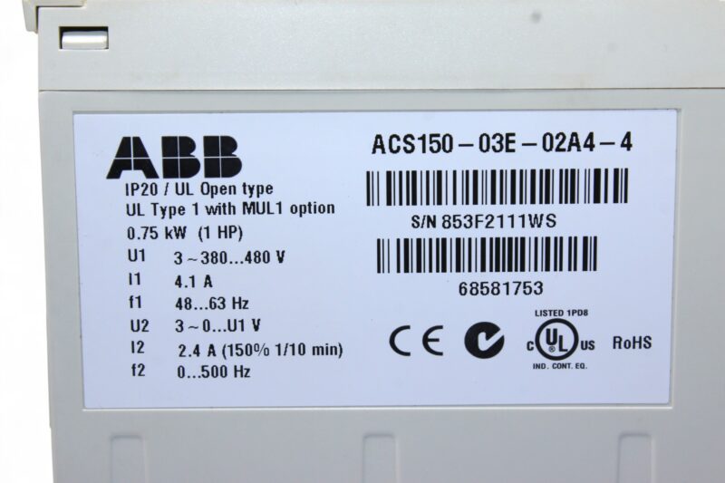 ABB ACS150-03E-02A4-4 FREQUENCY INVERTER - Image 2