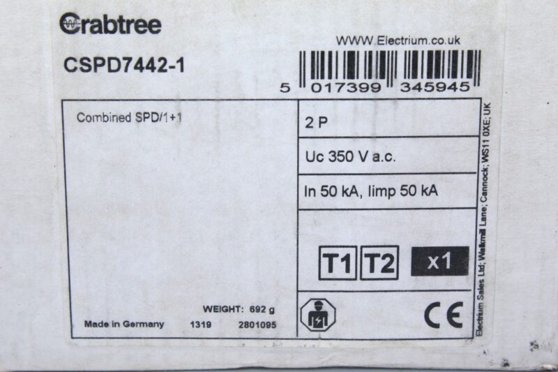 CRABTREE CSPD7442-1 SURGE PROTECTION DEVICE - Image 2