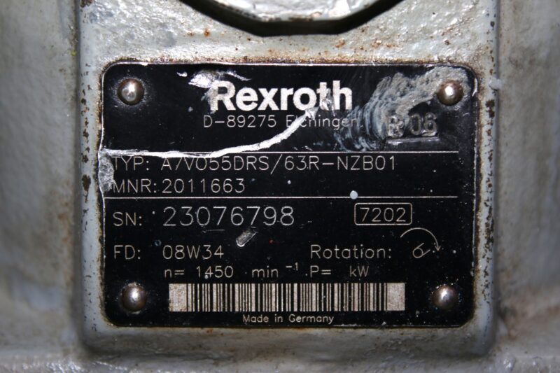 REXROTH A7VO55DRS/63R-NZB01 AXIAL PISTON VARIABLE PUMP 2011663 - Image 2