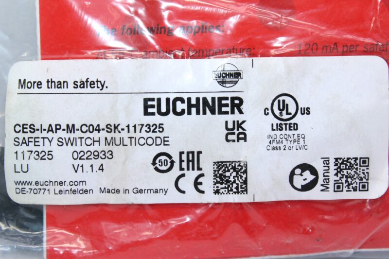 EUCHNER CES-I-AP-M-C04-SK-117325 NON-CONTACT SAFETY SWITCH 117325 - Image 2