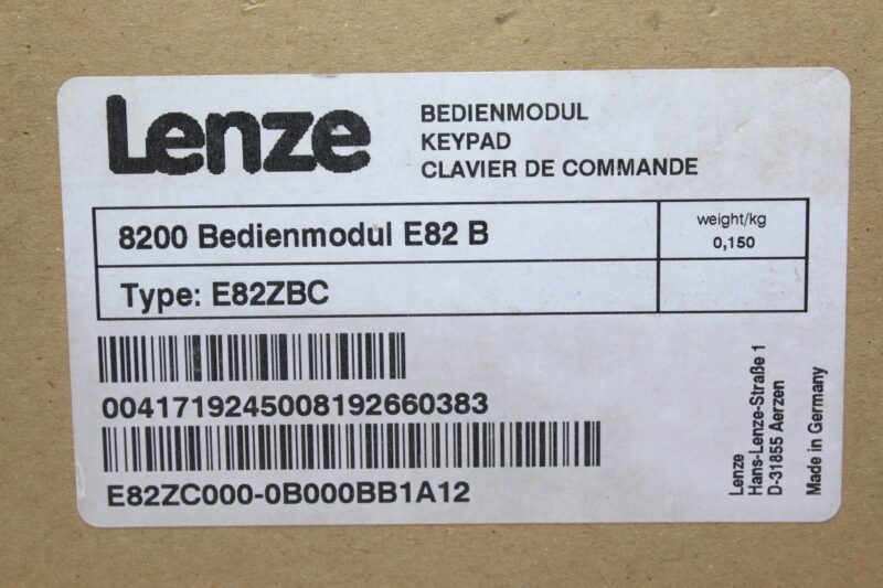LENZE E82ZBC PROGRAMMING KEYPAD - Image 2