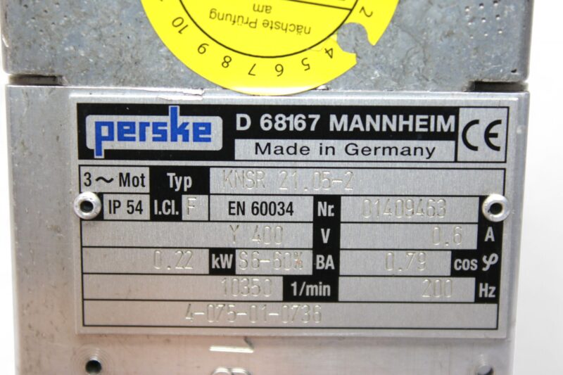 PERSKE KNSR 21.05-2 SPINDLE MOTOR 01409463 - Image 2