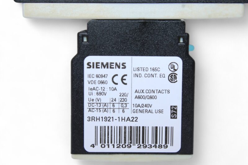 SIEMENS 3RT1025-1BB44 POWER CONTACTOR - Image 2