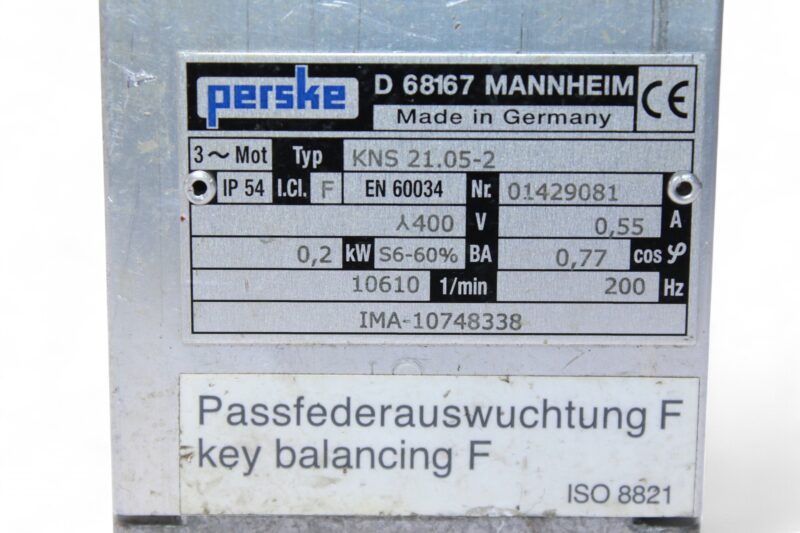 PERSKE KNS 21.05-2 SPINDLE MOTOR - Image 2