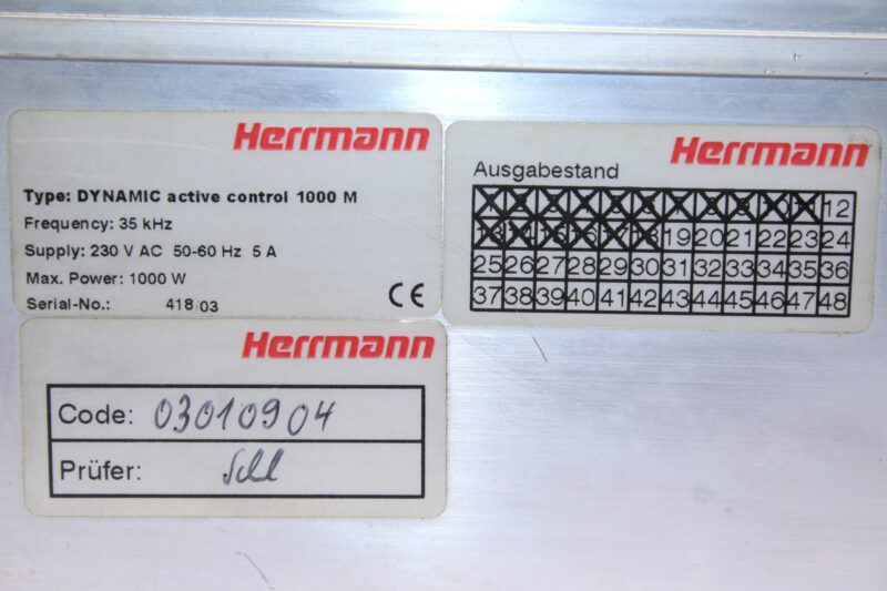 HERRMANN 1000 M DYNAMIC ACTIVE CONTROL 230VAC 5A - Image 2