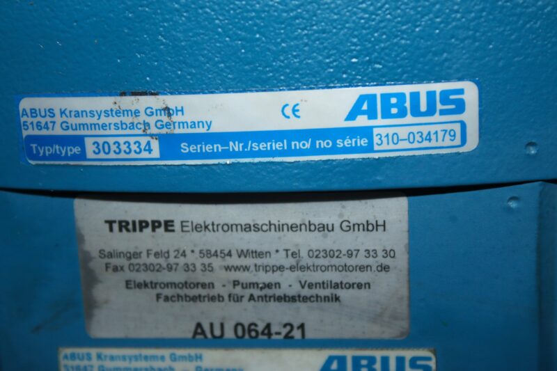 ABUS 100/150 8/2 ELECTRIC MOTOR 303334 - Image 3