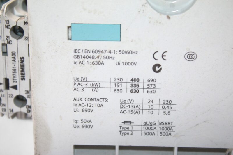 SIEMENS 3TF6844-0CM7 VACUUM CONTACTOR - Image 4