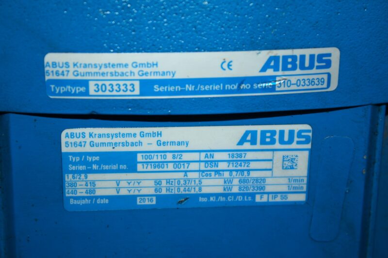 ABUS 100/150 8/2 ELECTRIC MOTOR 303333 - Image 2