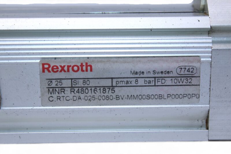 REXROTH RTC-DA-025-0080-BV-MM00S00BLP000P0P0 RODLESS PNEUMATIC CYLINDER R480161875 - Image 2