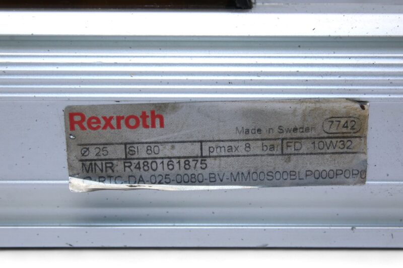 REXROTH RTC-DA-025-0080-BV-MM00S00BLP000P0P0 RODLESS PNEUMATIC CYLINDER R480161875 - Image 3