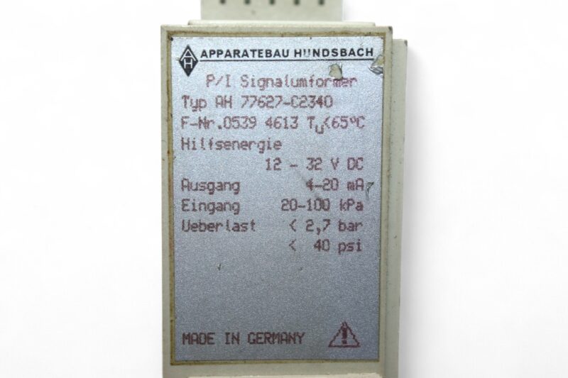 APPARATEBAU HUNDSBACH AH77627-C2340 CONTROL MODULE - Image 2