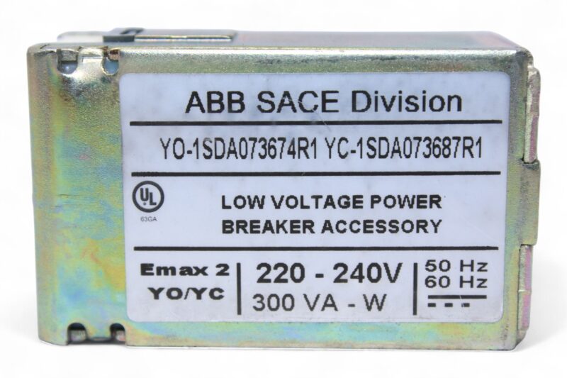 ABB YO-1SDA073674R1 LOW VOLTAGE POWER BREAKER YC-1SDA073687R1 (220-240 VAC/DC) - Image 2