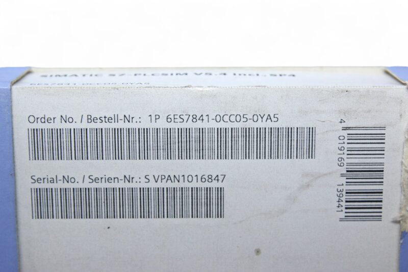 SIEMENS 6ES7841-0CC05-0YA5 SIMATIC S7, S7-PLCSIM V5.4 - Image 2