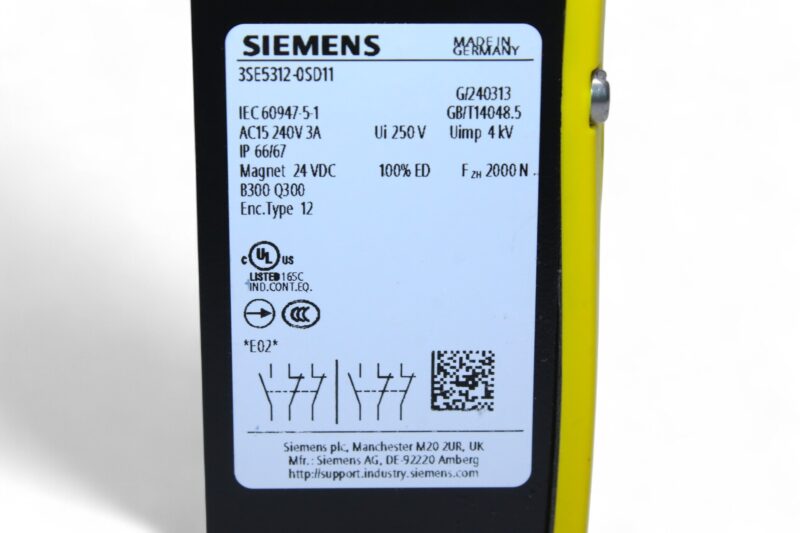 SIEMENS 3SE5312-0SD11 SAFETY SWITCH - Image 2