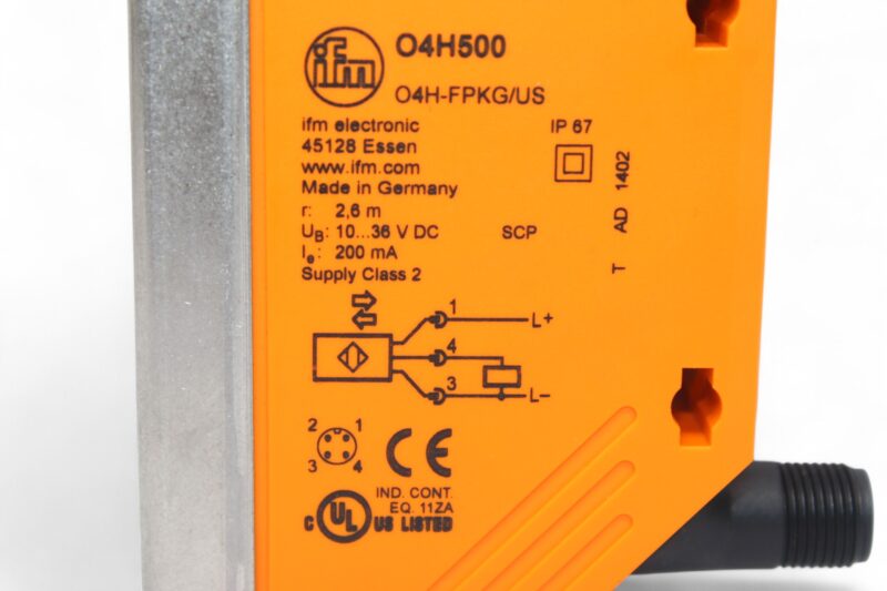IFM O4H500 DIFFUSE REFLECTION SENSOR O4H-FPKG/US100 - Image 3