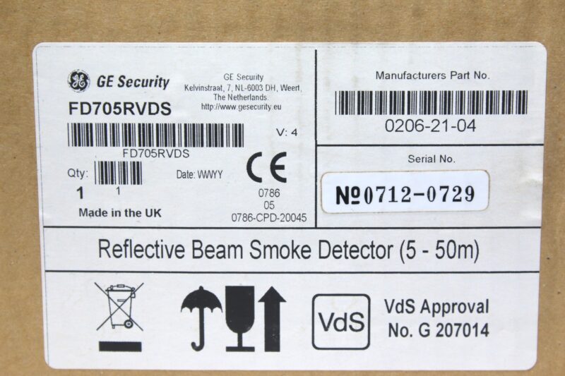 KIDDE FD705VDS REFLECTIVE BEAM SMOKE DETECTOR 0206-21-04 (5-50M) - Image 2